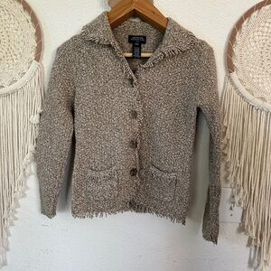 Jones New York Tan Knit wool angora blend Sweater Petite XS